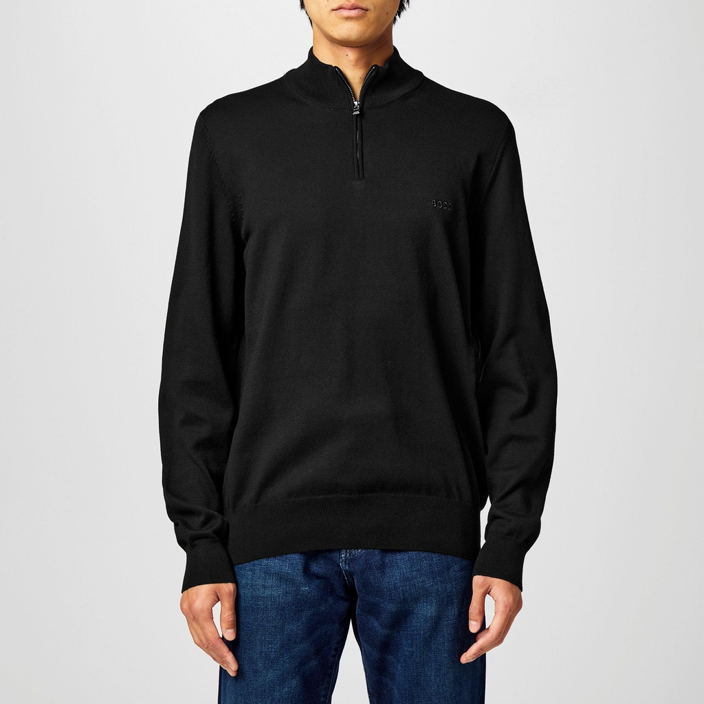 Hugo Boss Padro Quarter Zip Sweater - Black 001